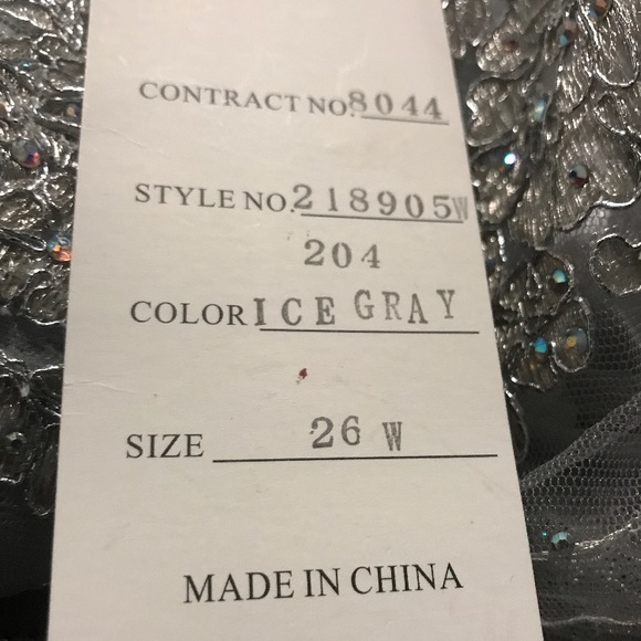 Montage off shoulder long sleeve elegant gown - Picture 3 of 5